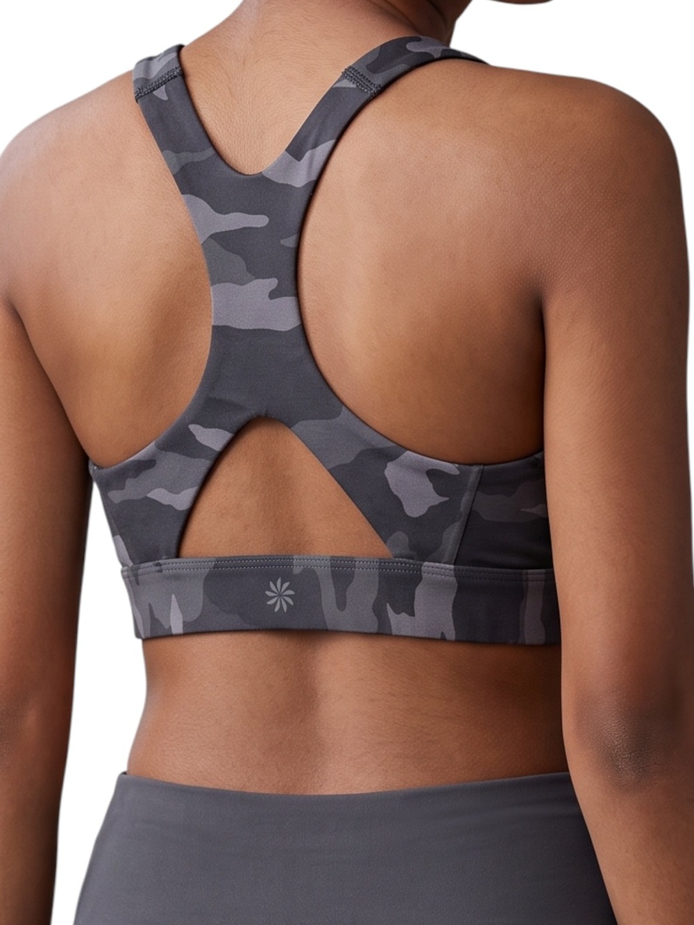 4/$20 Athleta Camo Racerback Sports Bra - Picture 3 of 4